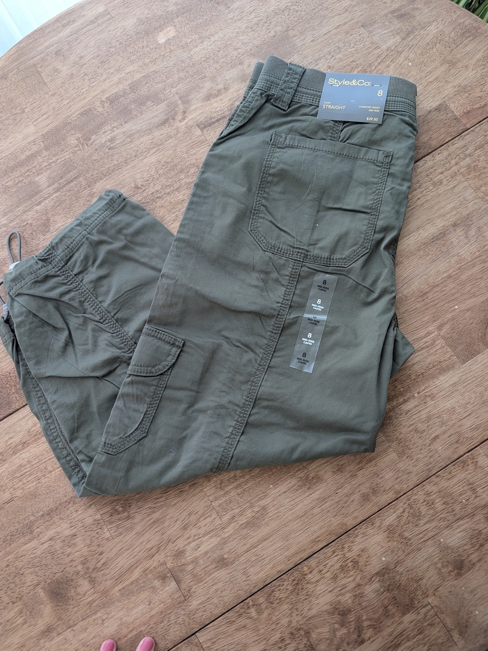 Style & Co. Olive Utility Cargo Capris